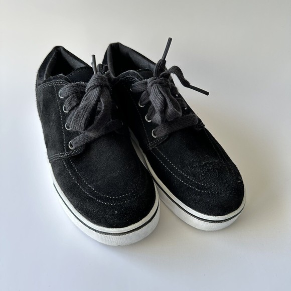 Maui and Sons Other - Maui and Sons Skate Shoes Unisex Kids Size 3 Black Faux Suede Lace Up New